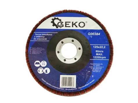 GEKO Netkaný nylonový saténový lešticí kotouč 125x22.23 mm 