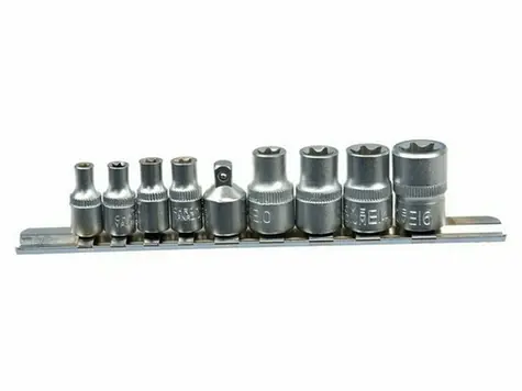 GEKO Sada hlavic torx 9ks / 1/4" a 3/8" 