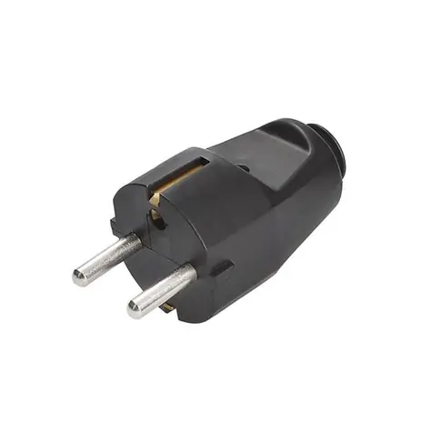 Solight P57B zástrčka přímá černá / IP20