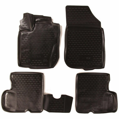 SIXTOL 3D Gumové koberce RENAULT Duster | 05/2015-> | bez páky pro dálkové otevření nádrže 