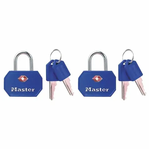 Master Lock 4681EURTBLR Set 2 ks visacích zámků TSA - modrý