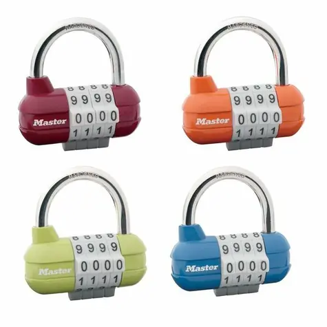 Master Lock 1523EURD SET Kombinační visací zámek horizontální - (1 balení, 4ks)