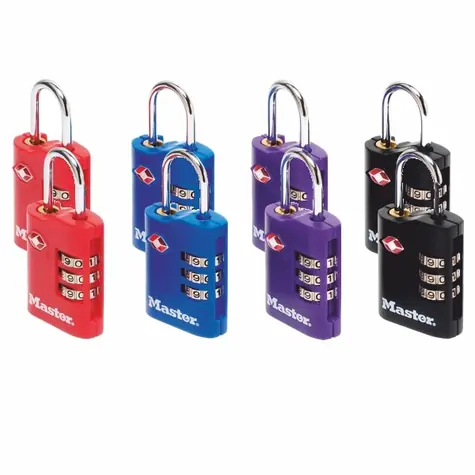 Master Lock 4686EURT SET Set 2 ks kombinačních visacích zámků TSA (1 balení, 4 sety)