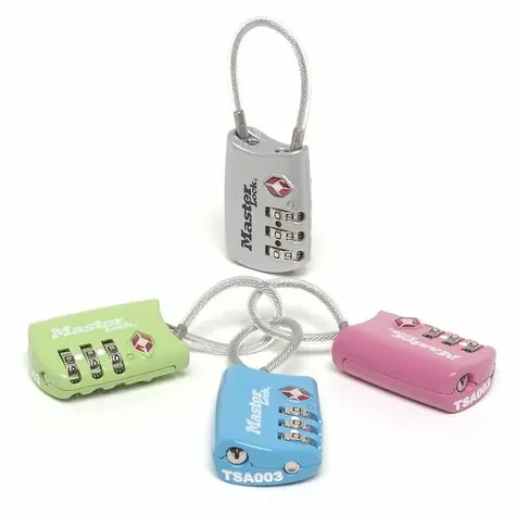 Master Lock 4688EURD SET Visací kombinační zámek TSA (1 balení, 4ks)