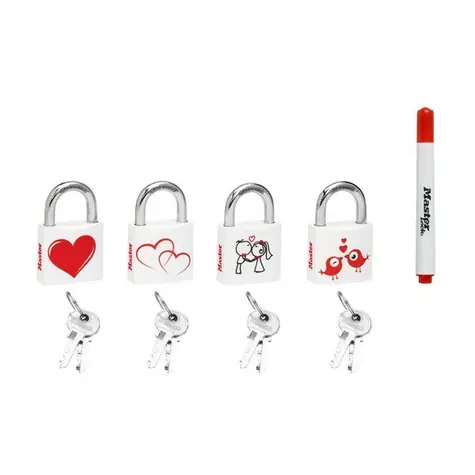 Master Lock 3430EURDLOV-CLP SET Visací zámek z pevného kovu (1balení, 6ks)