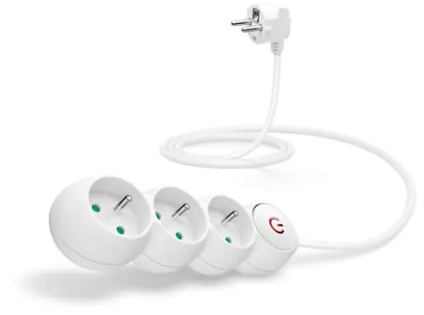CONNECT IT CES-1014-BK Prodlužovací kabel 230V bílá / 1.5m / 3 zásuvky / vypínač 