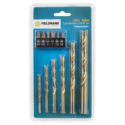 FIELDMANN FDV 9004 / Sada vrtáku do železa s bity 12 ks
