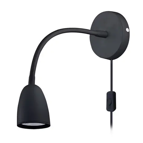 Solight WO54-B LED nástěnná lampička černá / stmívatelná / 4W / 280lm / 3000K