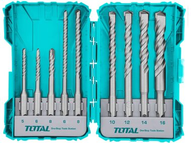 TOTAL-TOOLS industrial Vrtáky sada 9ks / SDS Plus