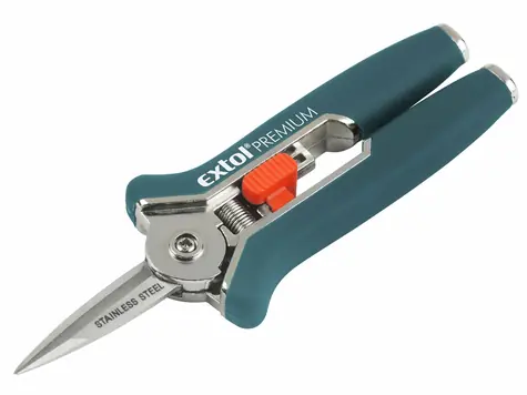 EXTOL-PREMIUM Nůžky mini zahradnické přímé 153mm / na stříhání rostlin do 6mm / NEREZ 