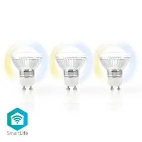 Nedis SmartLife LED Spot / Wi-Fi / GU10 / 400 lm / 5 W 