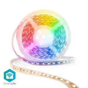 Nedis LED Pásek SmartLife / Wi-Fi / RGB / 5.00 m / IP44 / 2700 - 6500 K / 960 lm / Android & iOS
