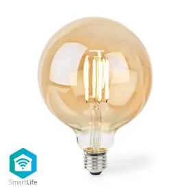 Nedis SmartLife LED žárovka / Wi-Fi / E27 / 806 lm / 7 W / Android & iOS / Globe / 1 ks