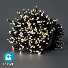 Nedis Vánoční Osvětlení SmartLife / Řetěz / Wi-Fi / Teplá bílá / 400 LED's / 20.0 m / Android & iOS