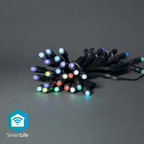 Nedis Vánoční Osvětlení SmartLife / Party Lights / Wi-Fi / RGB / 48 LED's / 10.80 m / Android & iOS