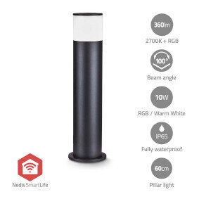 Nedis Venkovní světlo Smartlife / 360 lm / Zigbee 3.0 / 10 + 4 W / RGB / Teplá bílá / 2700 K / Hliník / Android & iOS