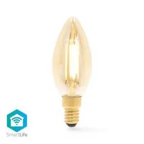 Nedis SmartLife LED žárovka / Wi-Fi / E14 / 470 lm / 4.9 W / Android & iOS 