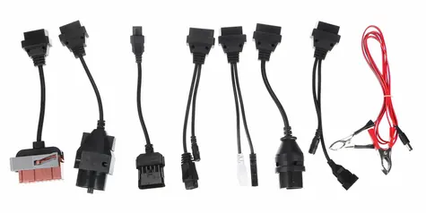 SIXTOL MECHANIC CABLE SET 1 / Kompletní sada OBD-II redukcí pro osobní auta 8ks 