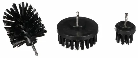 SIXTOL CAR DETAILING DRILL BRUSH 3 HARD / Sada kartáčů na vrtačku pro čištění auta / 3ks 