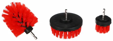 SIXTOL CAR DETAILING DRILL BRUSH 3 MEDIUM / Sada kartáčů na vrtačku pro čištění auta / 3ks 