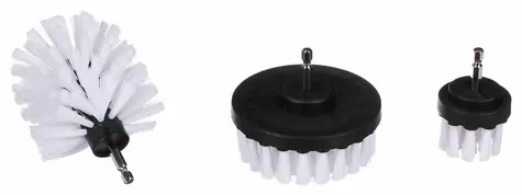 SIXTOL CAR DETAILING DRILL BRUSH 3 SOFT / Sada kartáčů na vrtačku pro čištění auta / 3ks 