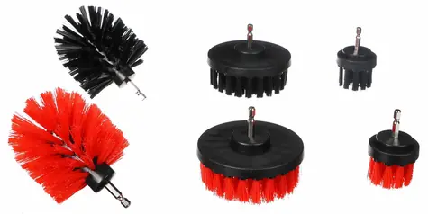 SIXTOL CAR DETAILING DRILL BRUSH 6 / Sada kartáčů na vrtačku pro čištění auta / 6ks 