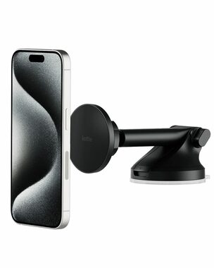 iOttie iTap 3 MagSafe univerzální držák do auta s magnetickým kroužkem černá / uchycení na palubní desku nebo čelní sklo