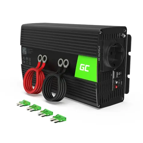 Green Cell Měnič napětí z 12V na 230V - 1000W/2000W - čistý sinus