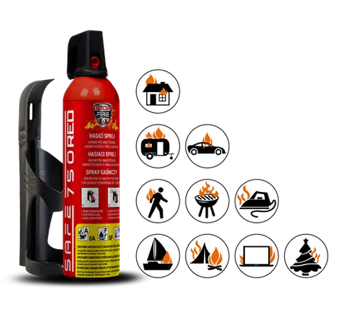 SAFE 750 RED + držák SAFE 75C - SET Hasicí sprej 