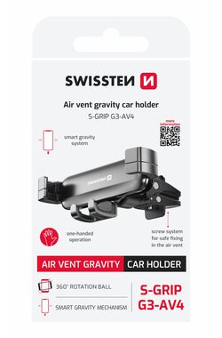 SWISSTEN S-GRIP G3-AV4 Gravity držák telefonu do ventilace auta černá