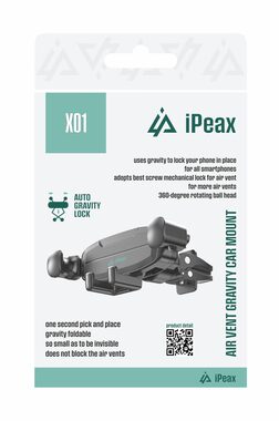 iPEAX X01 Gravity držák telefonu do auta černá