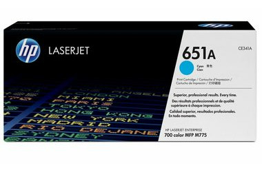 HP 651A originální toner CE341A / LJ Enterprise 700 color M775DN / 16.000 stran / Modrá