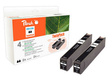 Peach remanufactured alternativní cartridge HP 913A (L0R95AE) TwinPack černá / 2x 64 ml / new chip