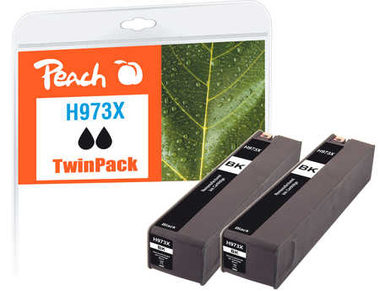 Peach remanufactured alternativní cartridge HP 973XL (L0S07AE) TwinPack černá / 2x 183 ml / new chip