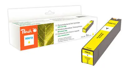Peach remanufactured alternativní cartridge HP 981A (J3M70A) žlutá / new chip