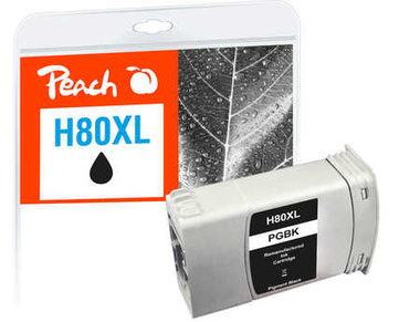 Peach remanufactured alternativní cartridge HP 80XL (C4871A) černá / 350 ml / new chip