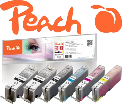Peach CLI-581XXL kompatibilní cartridge žlutá / pro PIXMA TR7550 TR8550 / 12 ml