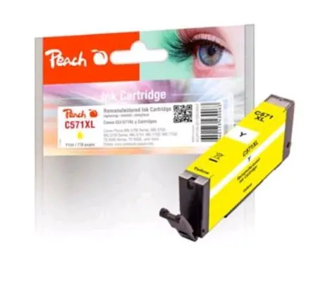 Peach CLI-571XL žlutá / alternativní cartridge / pro MG5750 / 11 ml