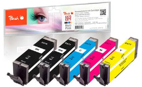 Peach PGI-570 CLI-571 MultiPack / alternativní cartridge / pro MG5750 / bk & pbk & c & m & y