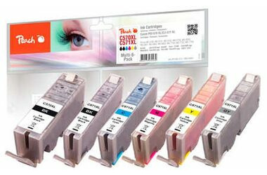 Peach PGI-570 XL Multi-6-Pack / alternativní cartridge / pro MG5750 / 5x 13 ml & 1x 23 ml