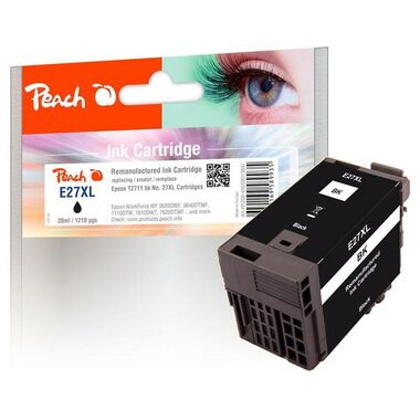 Peach T2711 alternativní cartridge černá / 27XL / pro Epson WF-3620 / 20 ml