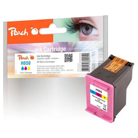 Peach kompatibilní cartridge 650 barevná / DeskJet 2515 / 7.1 ml