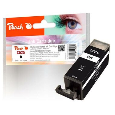 Peach PGI-525PGBK alternativní cartridge černá / Pixma iP4850 / 19 ml