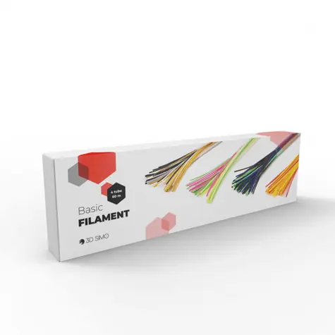 3DSimo Filament 60m (Basic) 12 barev (4 tuby) / PCL / průměr 1.75 mm / pro pero 3Dsimo Basic 2