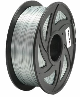 XtendLan PLA filament leskle-stříbrná / struna pro 3D tiskárnu / PLA / 1.75mm / 1kg   