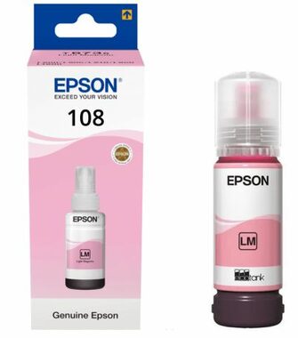 EPSON 108 EcoTank originální inkoust světlá-fialová / pro L8050 / 70 ml 