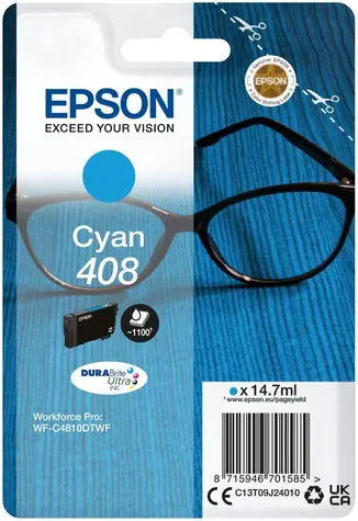 Epson DURABrite Ultra 408L modrá / pro WF-C4810DTWF / 14.7 ml