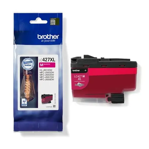 Brother LC427XLM originální cartridge purpurová / pro MFC-J5955DW / 5.000 stran