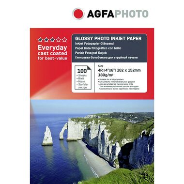 AgfaPhoto Everyday Photo Inkjet Paper Glossy 180g 10x15 cm 100ks / Fotopapír / lesklý