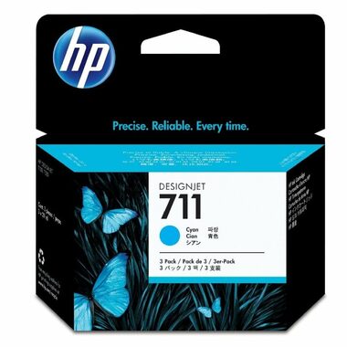 HP CZ134A originální cartridge 711 modrá 3-pack / DesignJet T120 T520